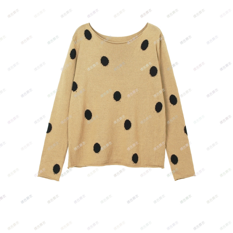 原创设计24-1216【圆满】100棉时尚休闲百搭圆领长袖针织衫