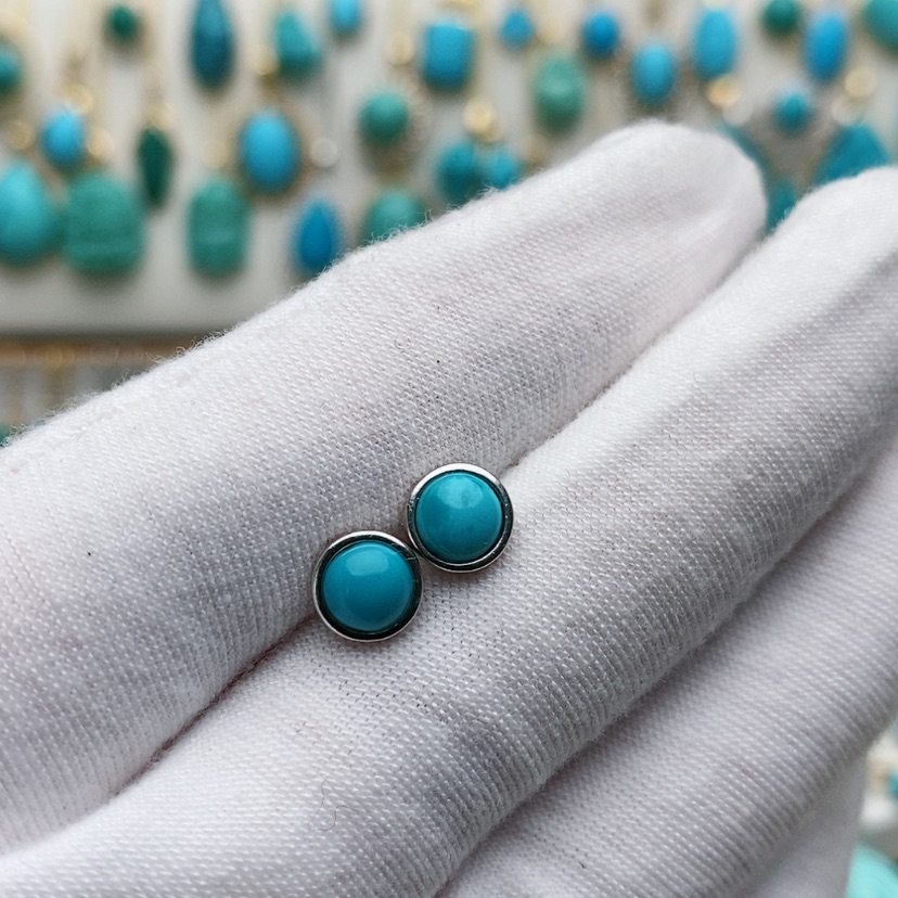 【闪购商品】绿松石配饰银S925镶嵌寒**蝶