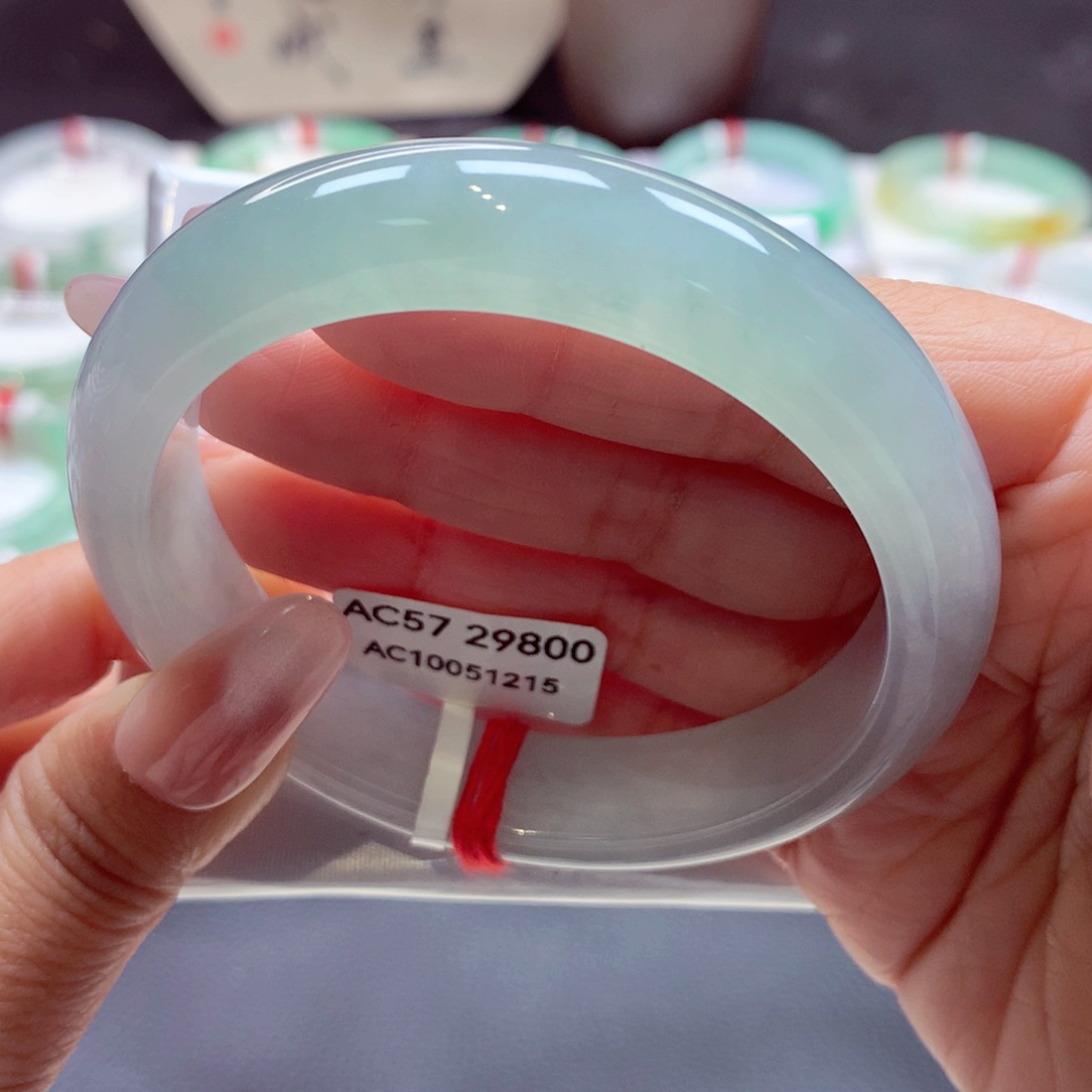 翡翠手镯未镶嵌正圈57（22号）89