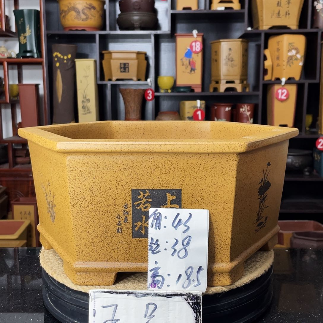 紫砂花盆婉秋紫砂