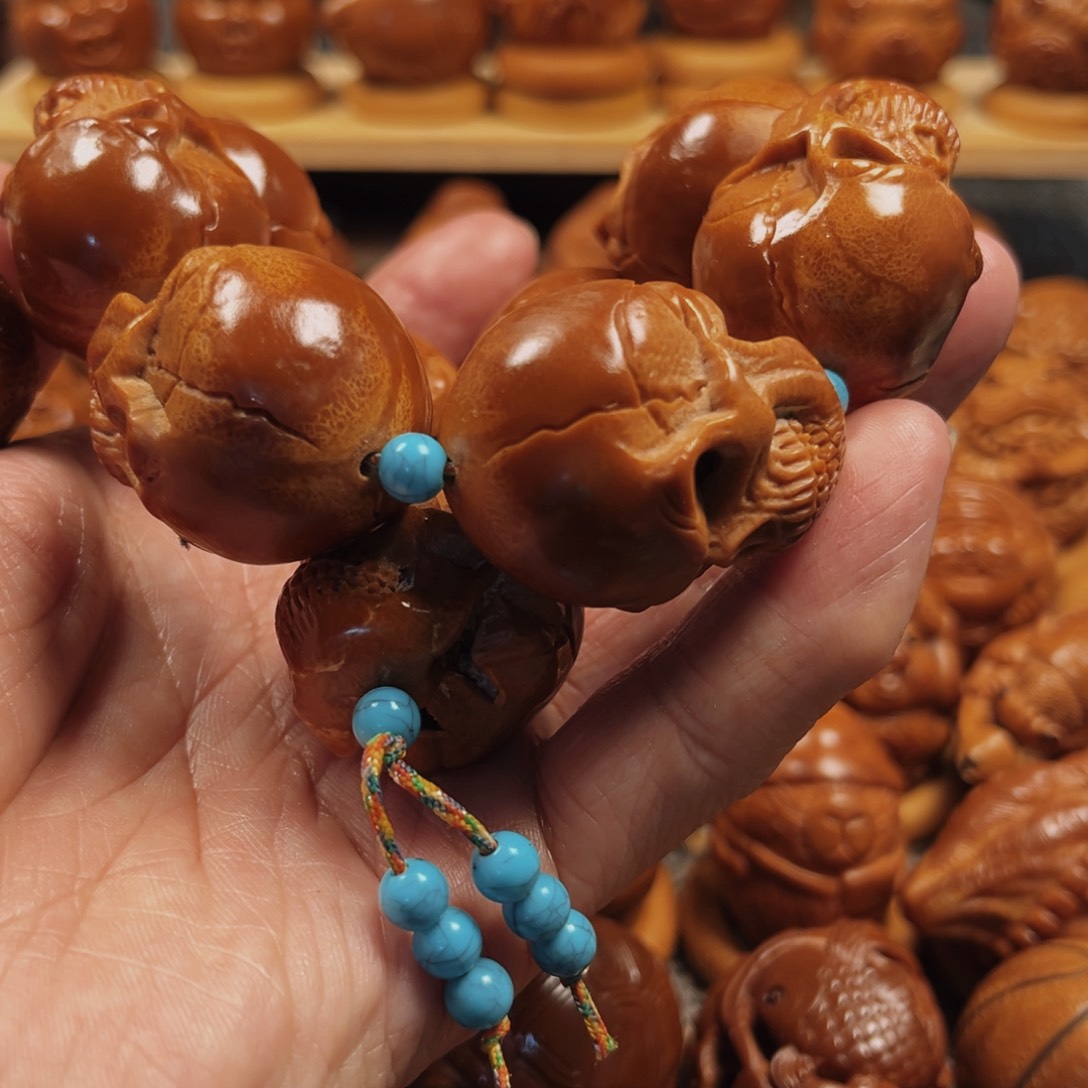 橄榄核手串/手链⠀****骷髅头手持