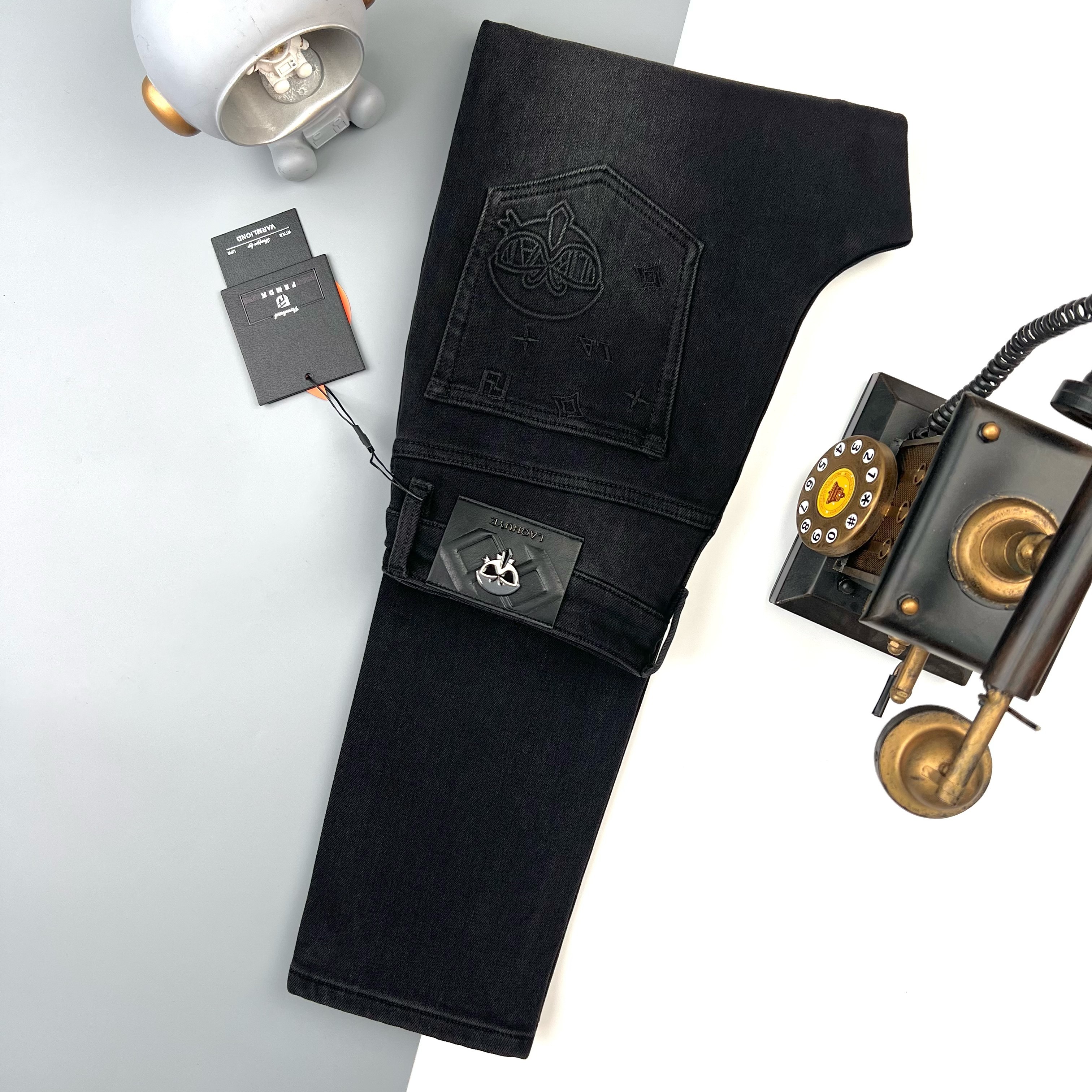 【97928-20】冬季新品男士轻奢弹力休闲水洗牛仔百搭修身小直筒裤