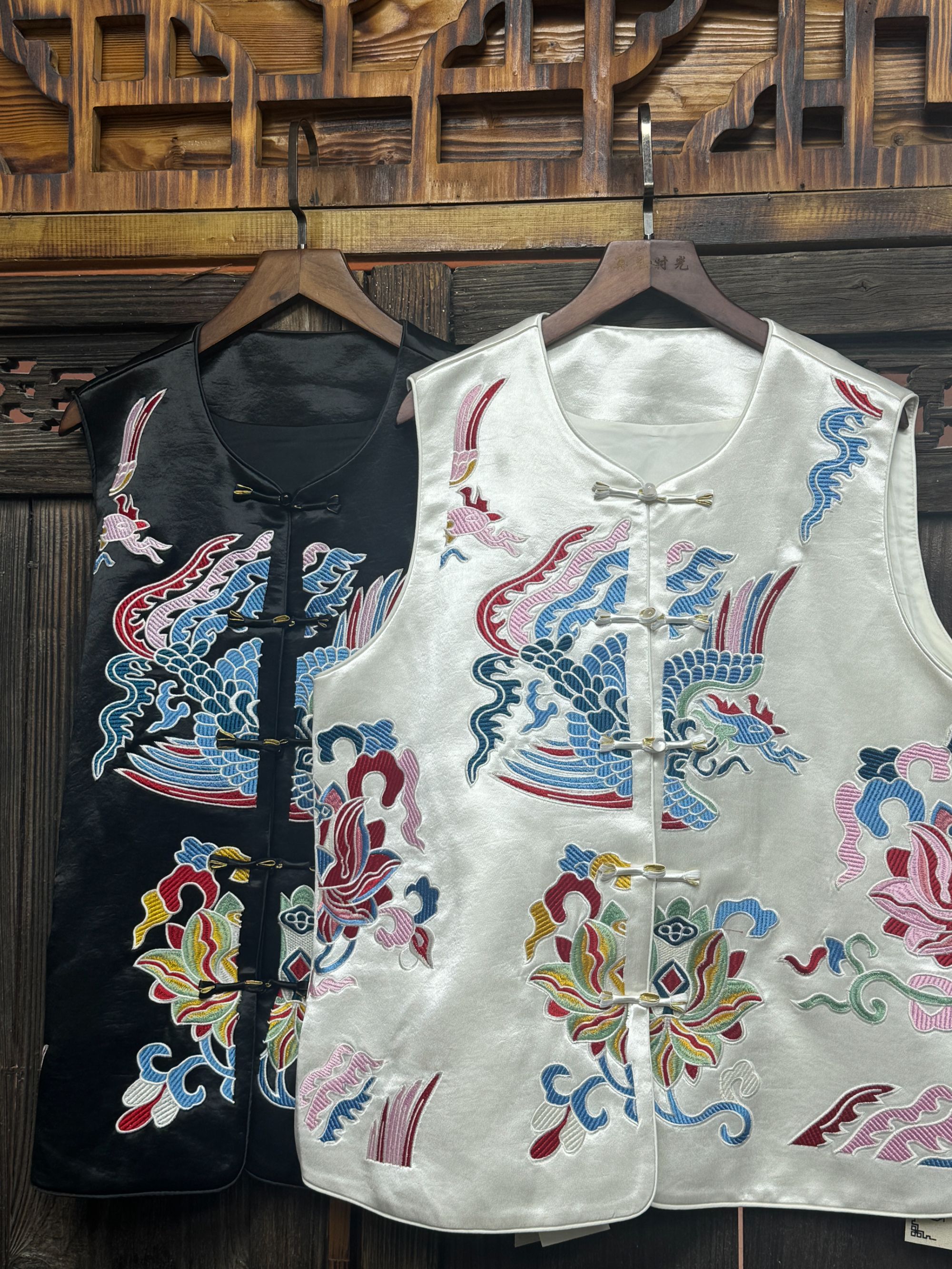 （再见时光）秋冬中国风复古精工刺绣休闲马甲