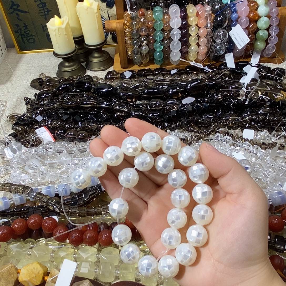 玛瑙/玉髓散珠螺钿卡14一颗