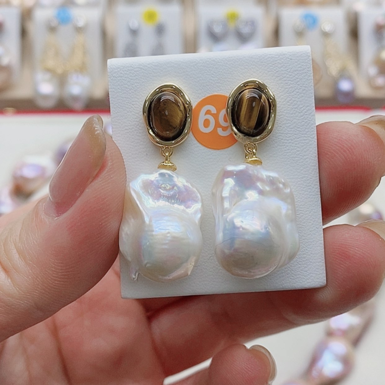 【闪购商品】淡水珍珠耳饰银S925镶嵌