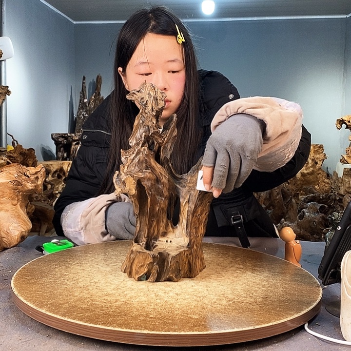 茶盏北****旗615株木底座随行根艺