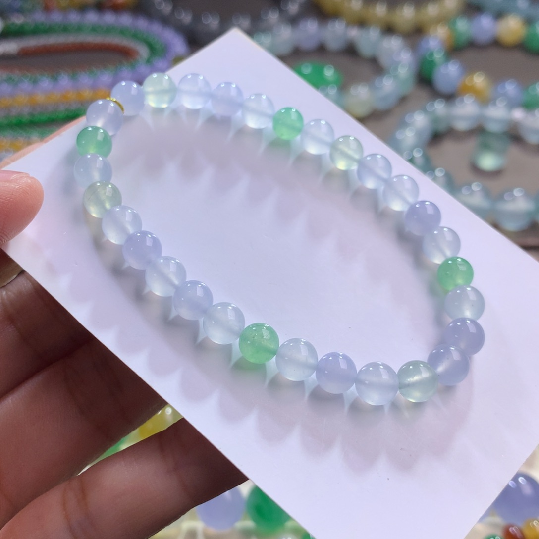 翡翠手链未镶嵌卡6