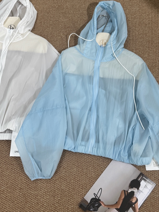 防晒外套超轻速干便捷收纳袋设计时尚显瘦纯色宽松