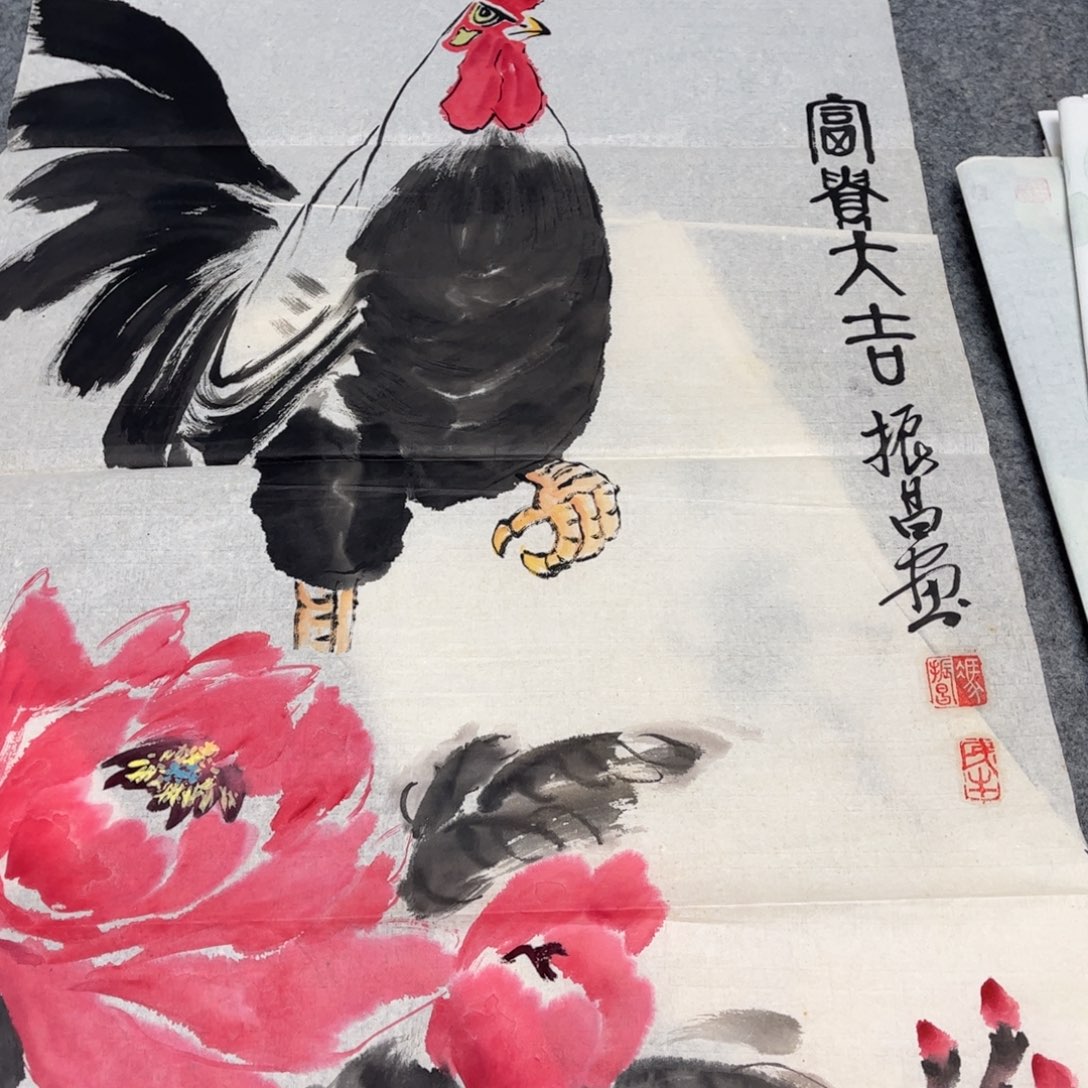 国画12.9纯手绘无边框作品