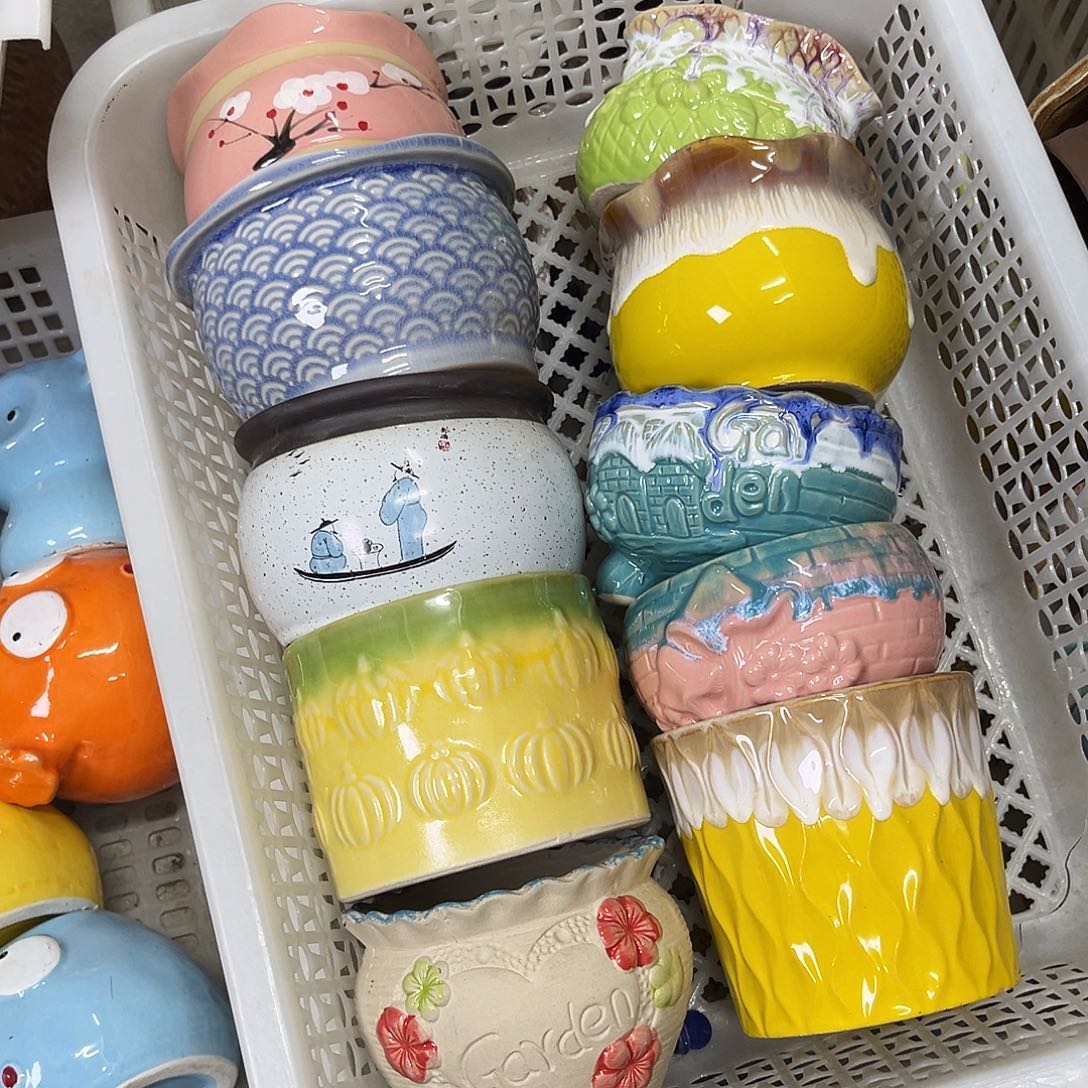 陶瓷花盆特价上新口9-12厘米