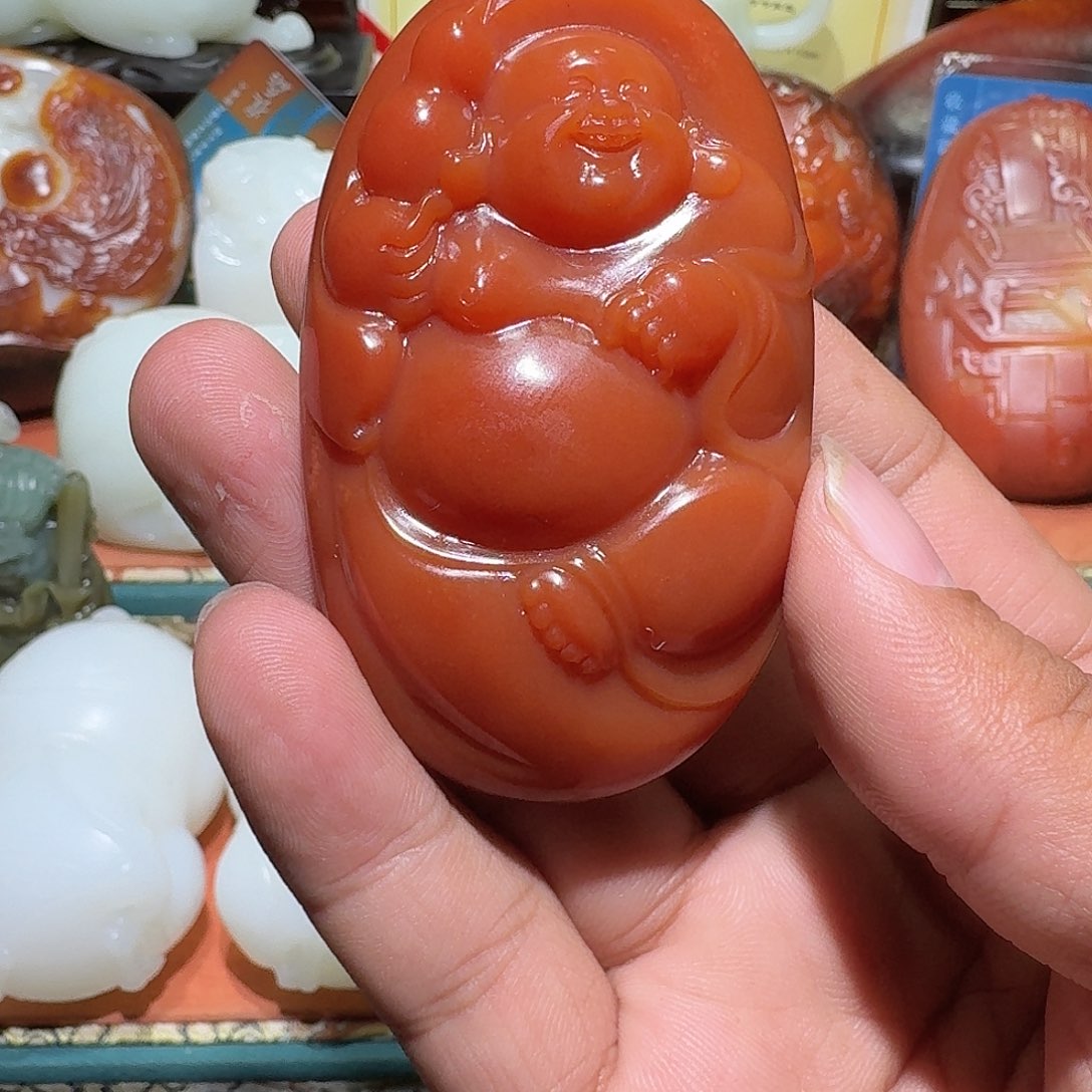 未镶嵌和田玉把件陆*河