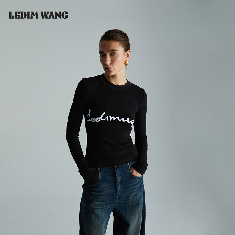 刺绣针织套头T恤