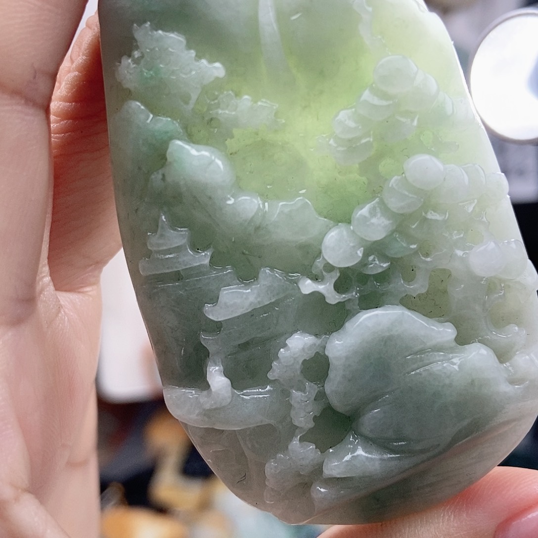 翡翠颈饰14K金镶嵌翡翠