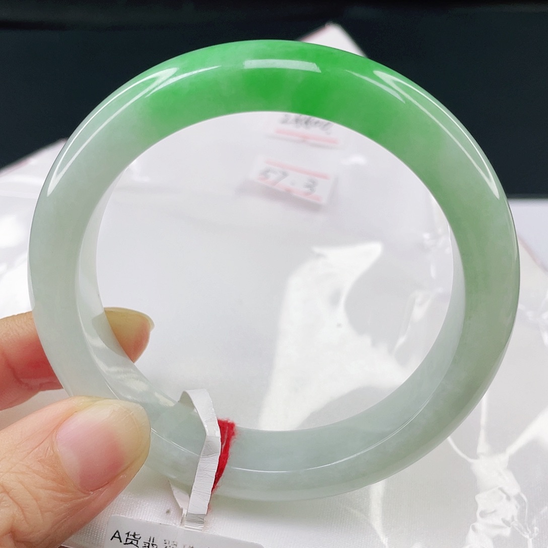 未镶嵌手镯翡翠正圈57.3。38