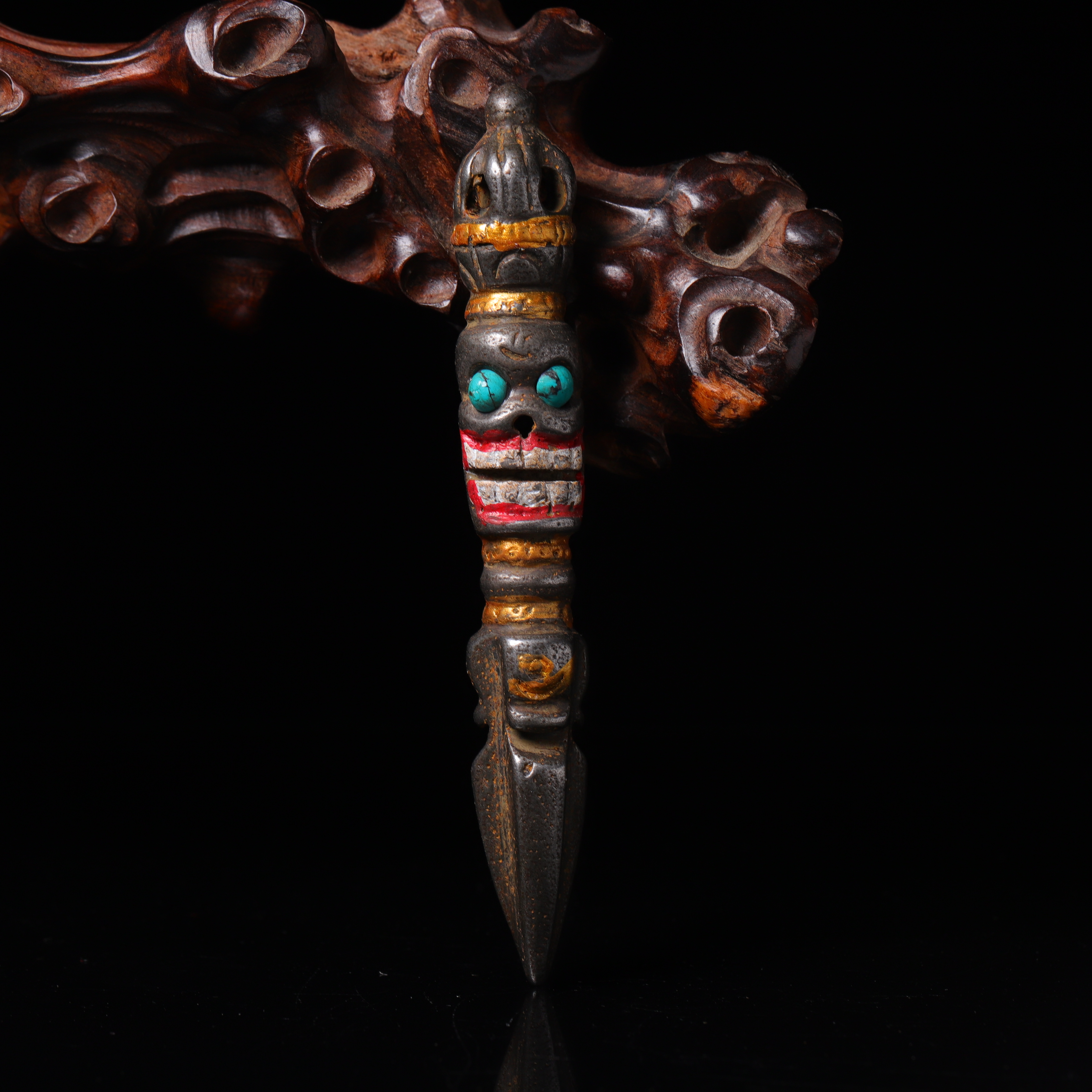 藏传十字杵挂件把件