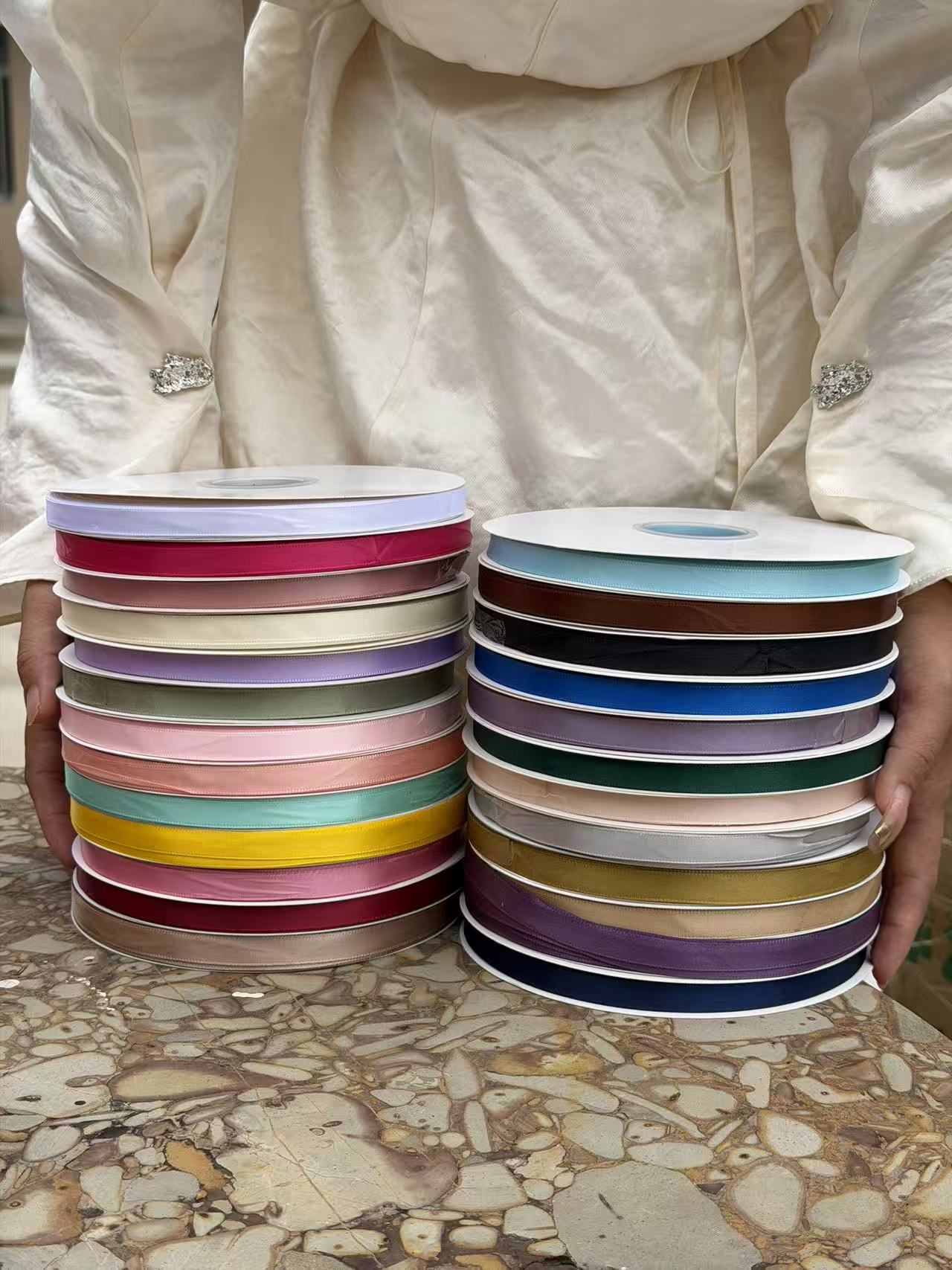 【1帮1工厂】1cm纯色75码花艺丝带花店花束花艺制作定制花店diy批发