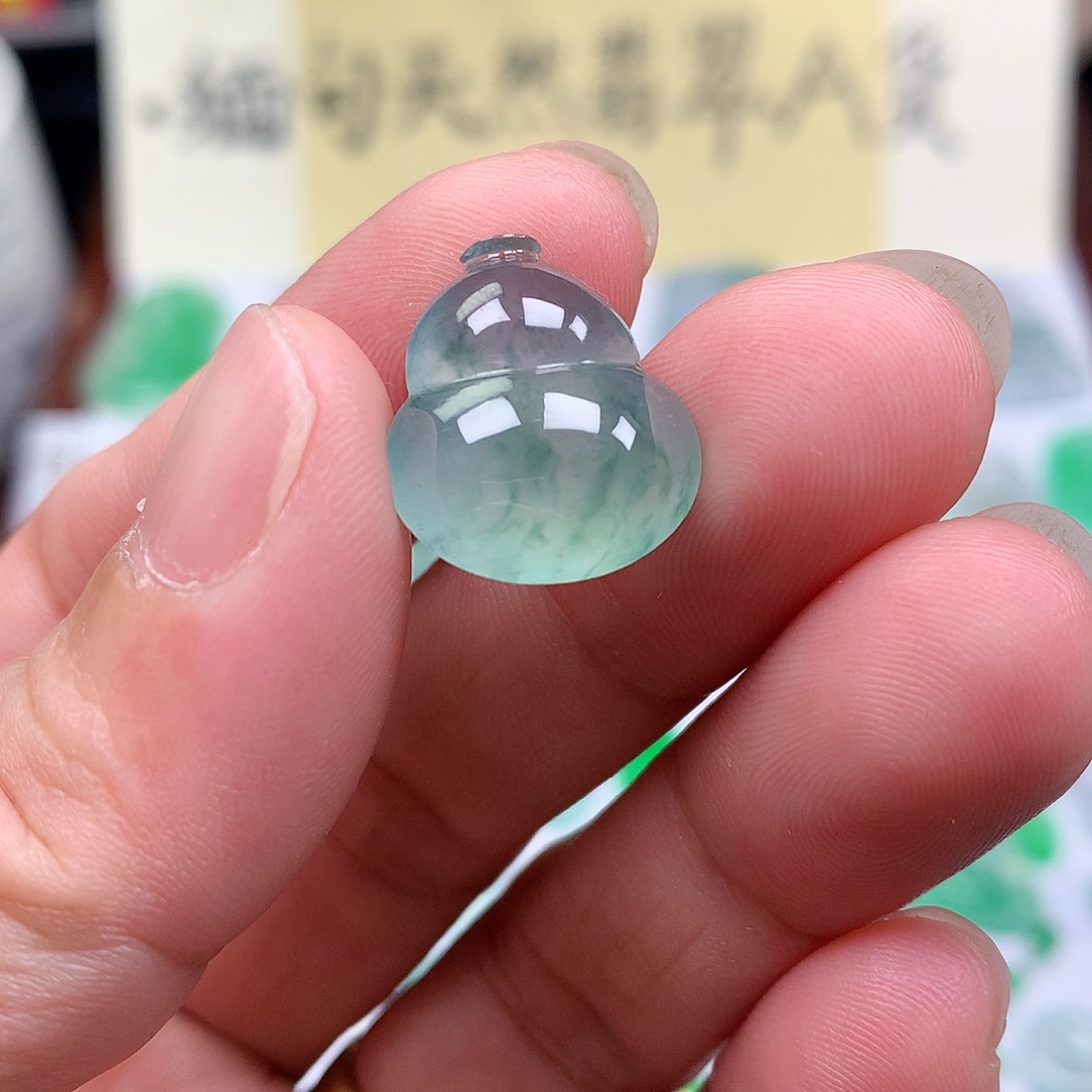 翡翠裸石缅甸天然A货翡翠冰种葫芦