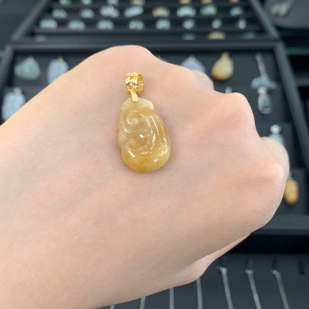 翡翠银S925镶嵌吊坠(不含链)