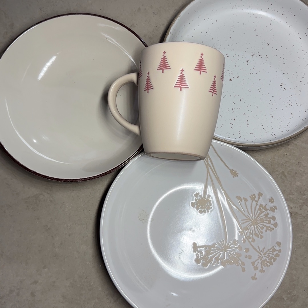 画***画直播特惠八寸深盘三支杯子一个微瑕