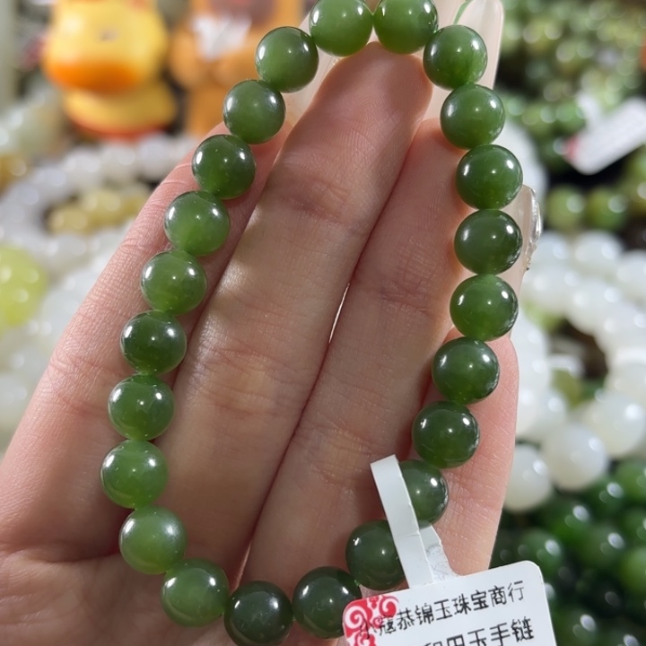 和田玉未镶嵌手链56