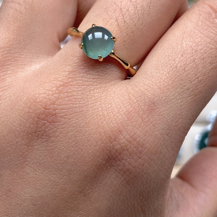 翡翠未镶嵌戒指戒指