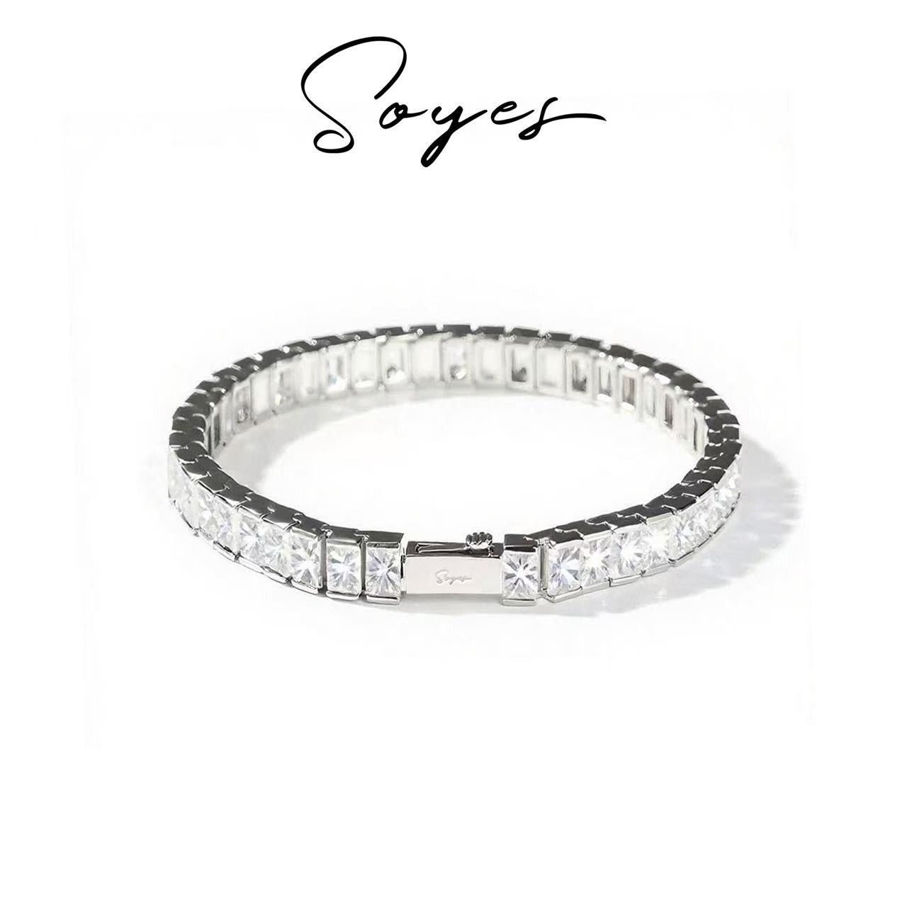 soyes/索野 钛钢锆石手链 满钻星耀手链情侣款超闪25年限定款