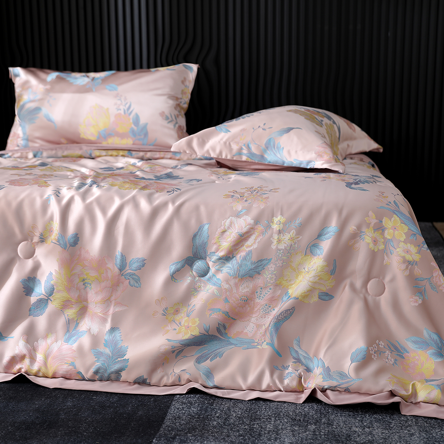 【满庭芳】200*230高精密贡缎燕窝蛋白铂金缎养生被