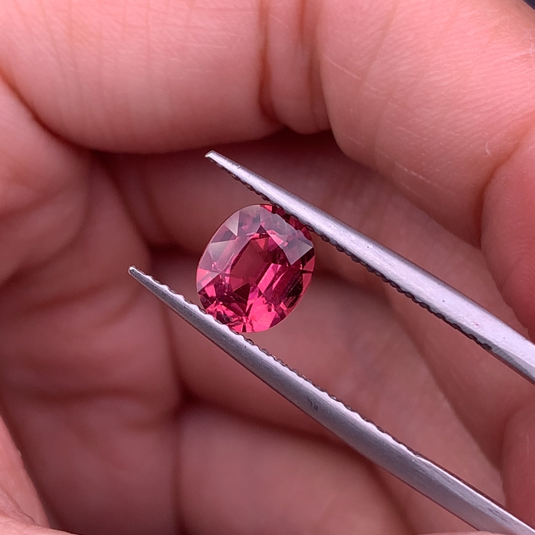 碧玺珠宝半成品未镶嵌1.55ct阿富汗粉碧玺