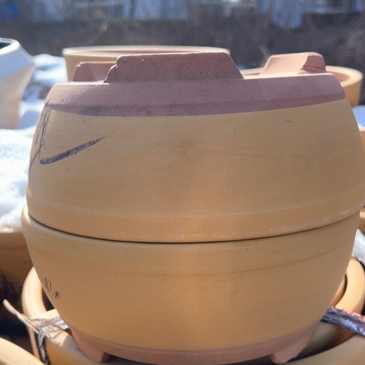 红陶紫砂碗盆口22