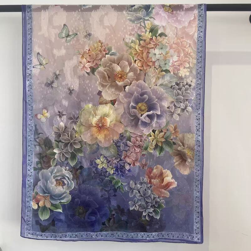 Q50   花团锦簇  围巾长巾 180*70左右