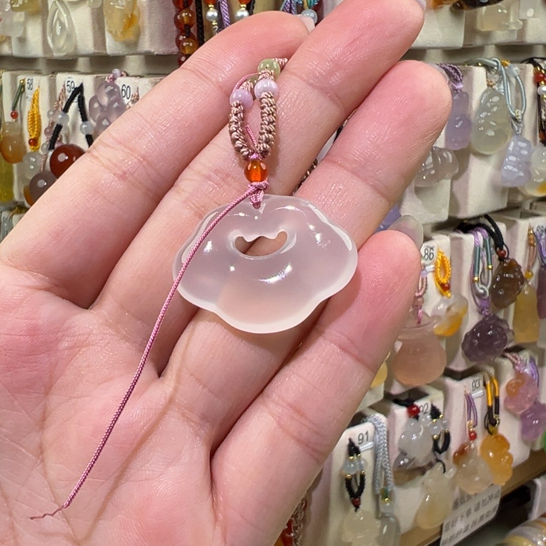 玛瑙/玉髓未镶嵌吊坠(赠链)微瑕福利不退不换