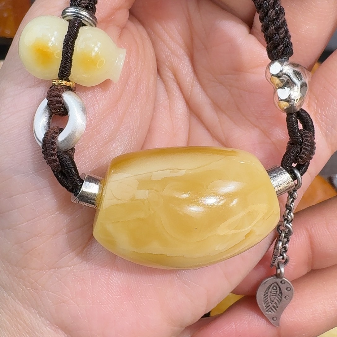 青***子琥珀未镶嵌裸石你