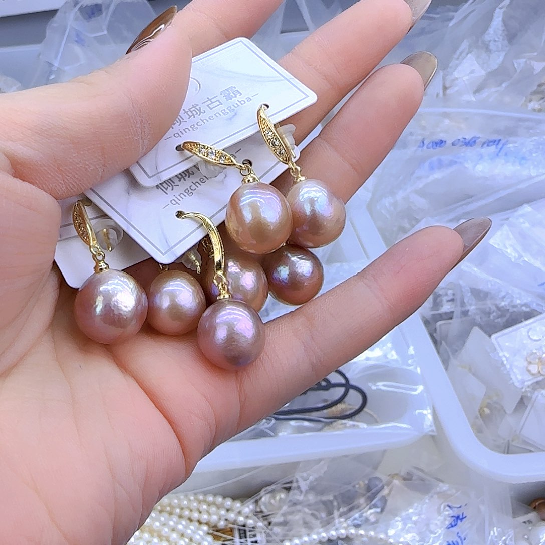 银S925镶嵌项链定制648淡水珍珠