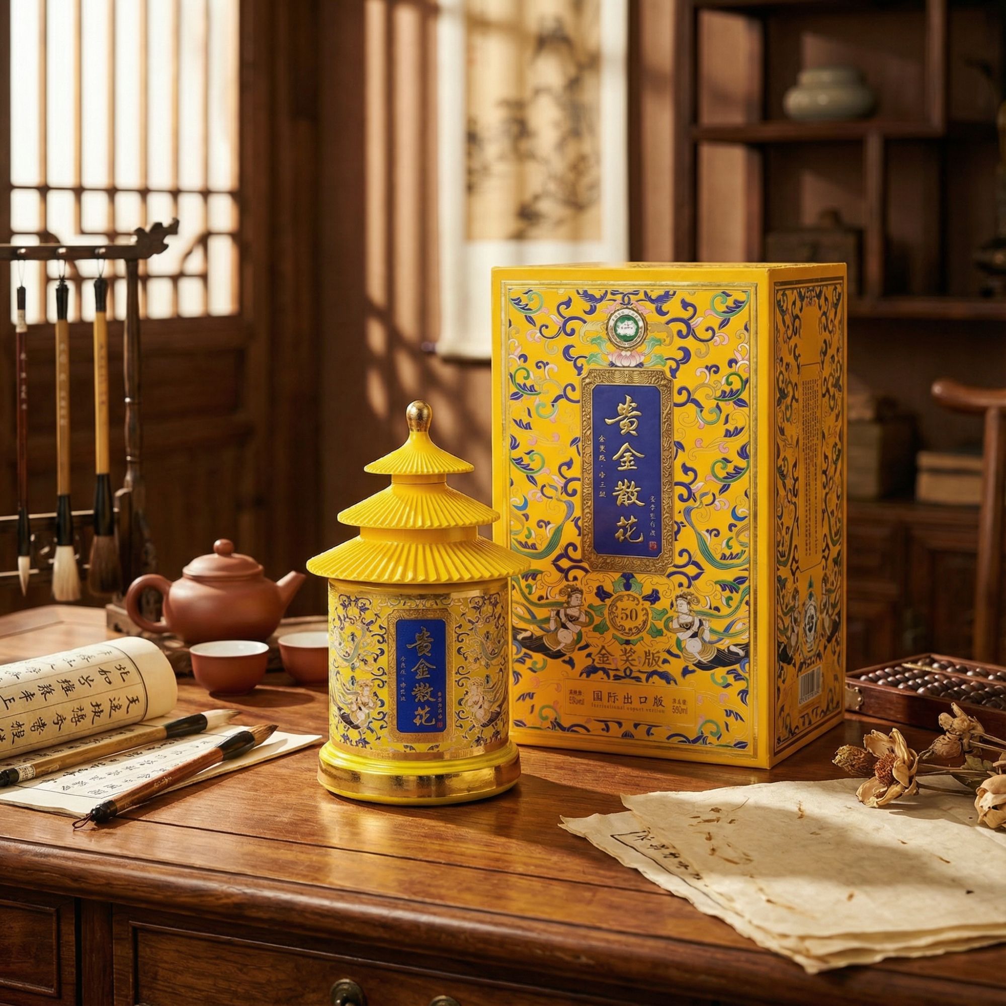 贵金散花贵金散花经典53°酱香型Z白酒53%Vol500