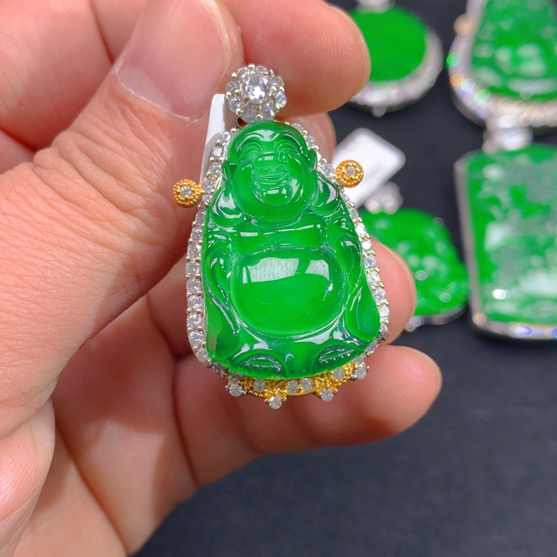 翡翠颈饰银S925镶嵌11111111111