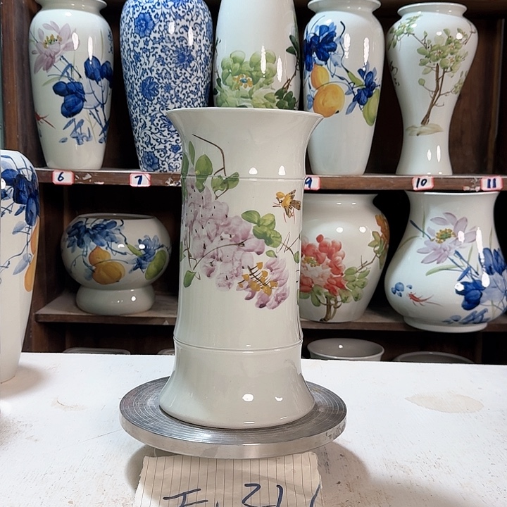 瓶竹子高29紫藤陶瓷新款陶瓷