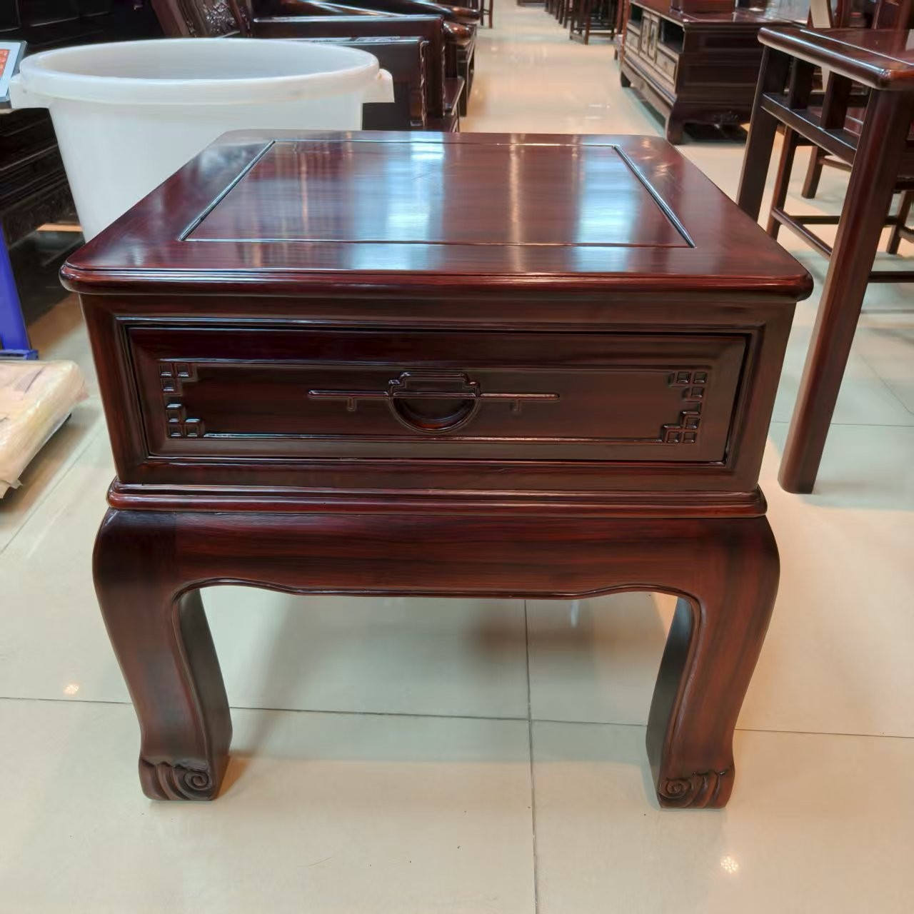 酸枝木 角几尺寸：60*60*60