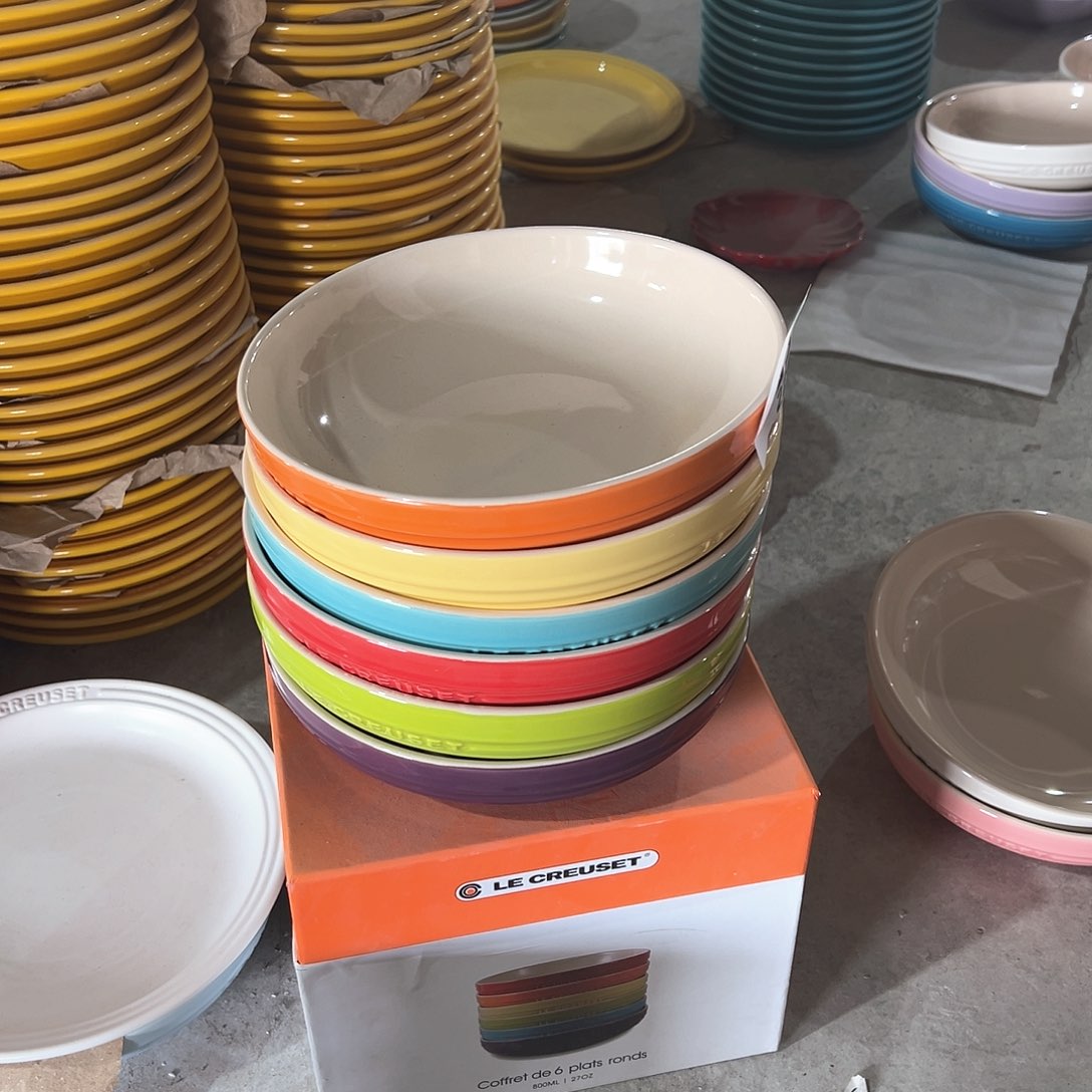 陶瓷 8英寸深盘礼盒套装 彩虹色