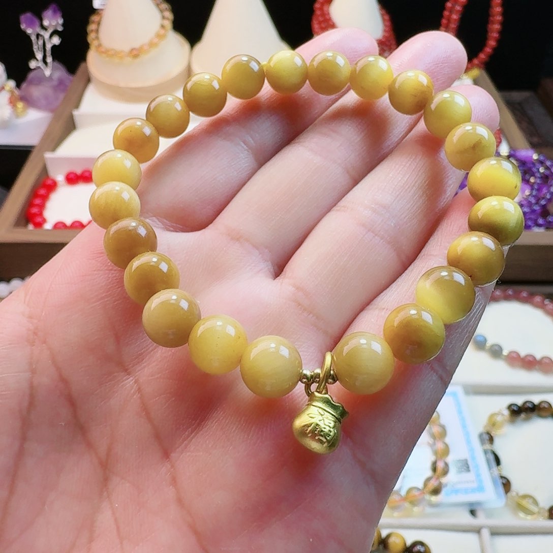 水晶手链未镶嵌金虎眼8mm