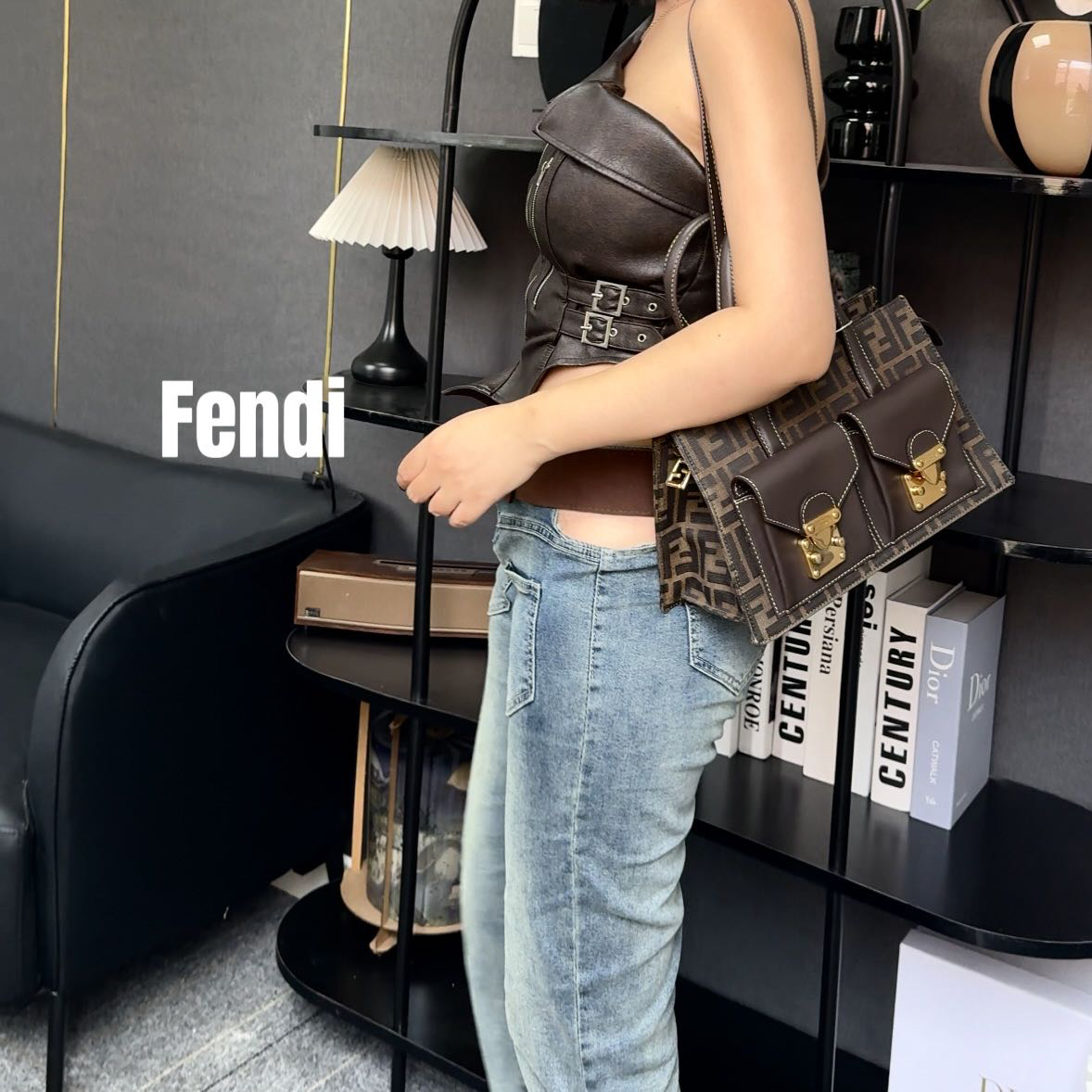 修复品619072/FENDI/芬迪曼哈顿小号公文包