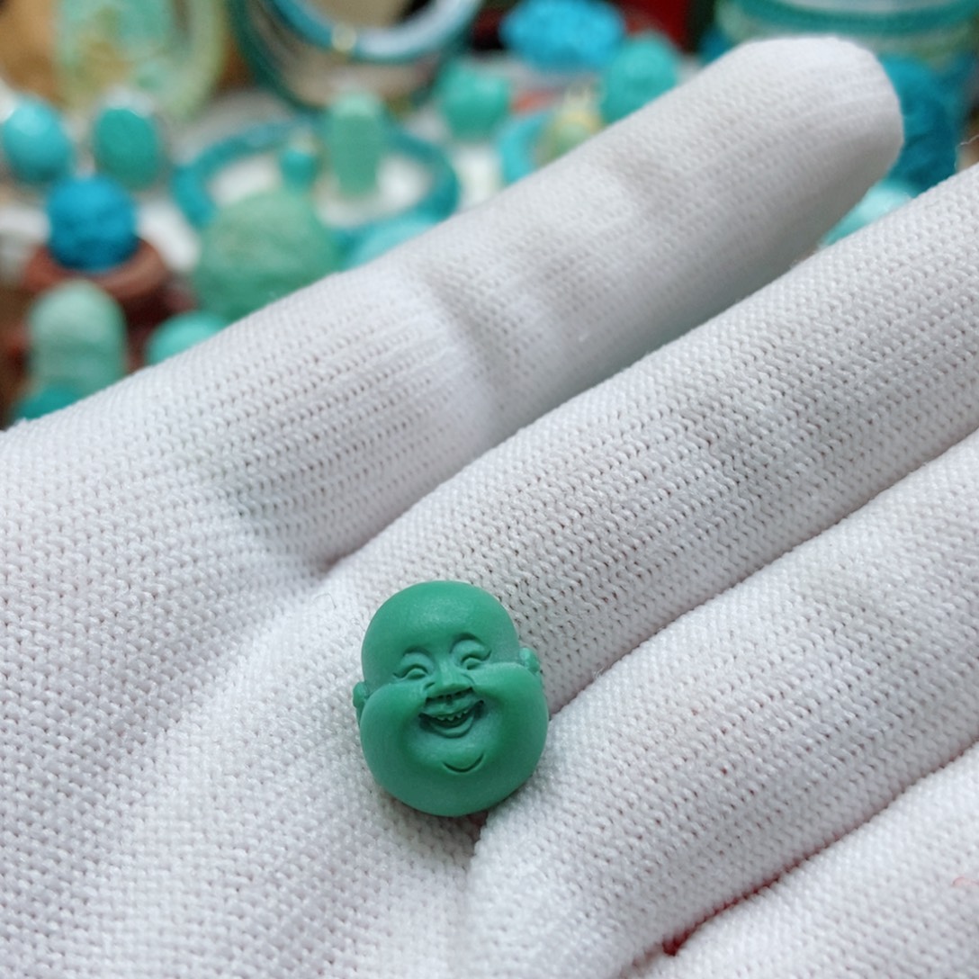 绿松石未镶嵌弥勒佛