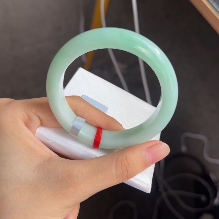 未镶嵌手镯翡翠甜果绿-54