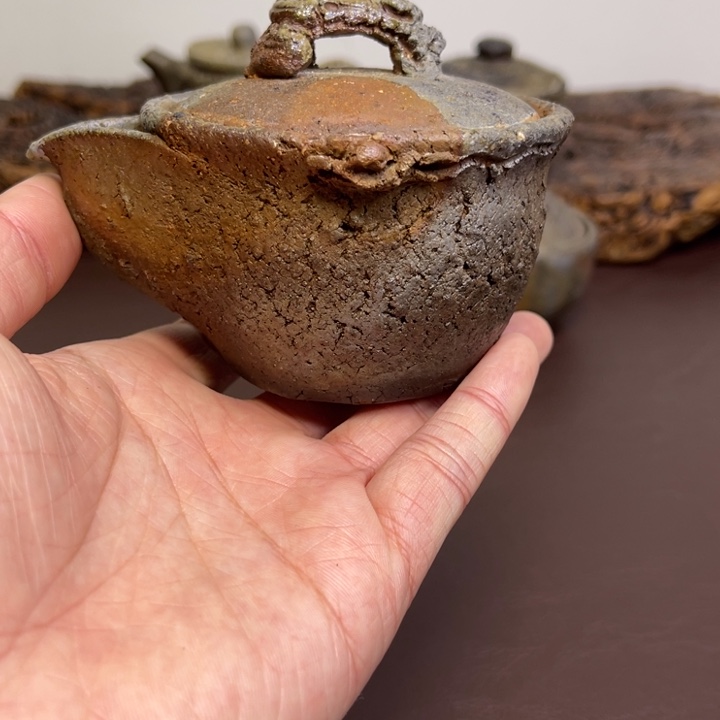 生***花备前烧作品铃木黄哉，嘴修