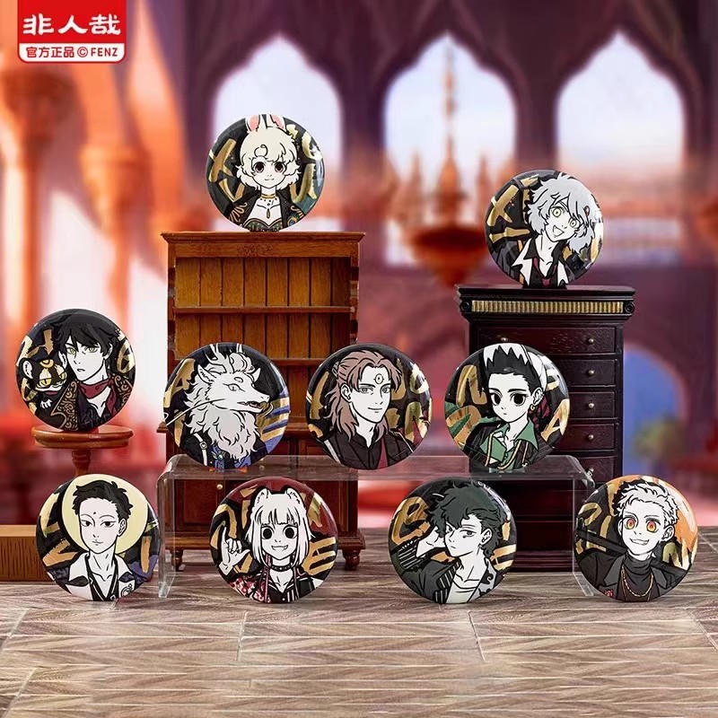 【代拆】非人哉黑金系列徽章盲盒二次元动漫周边卡通吧唧谷子潮玩