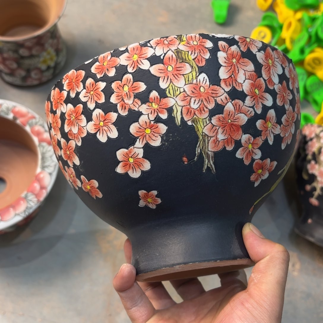 紫砂花盆灏水晶花盆3瑕疵