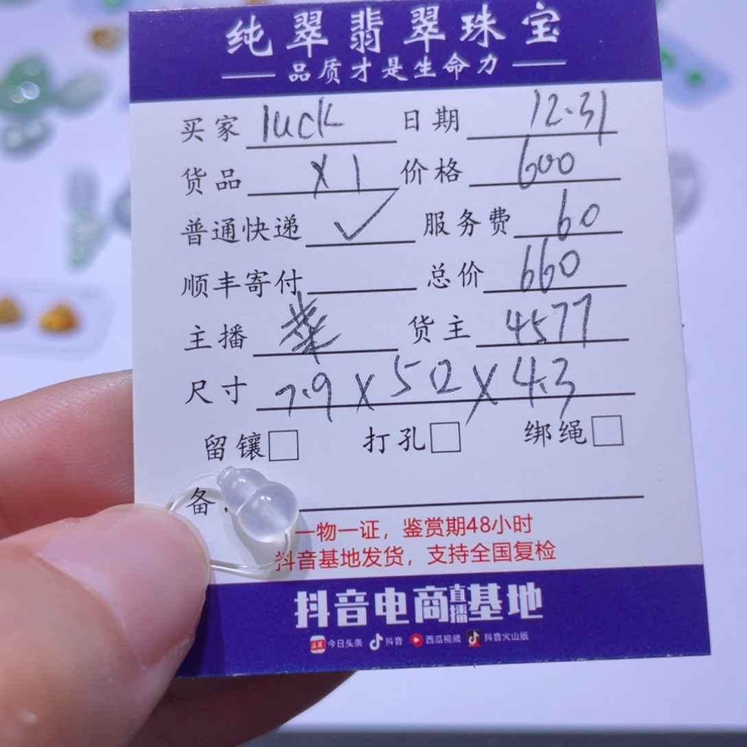 l***k翡翠未镶嵌颈饰天然翡翠