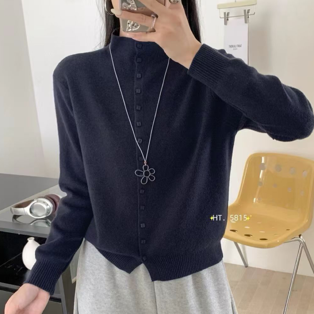 针织衫长袖针织百搭毛针织衫圆领女韩系甜美针织开衫