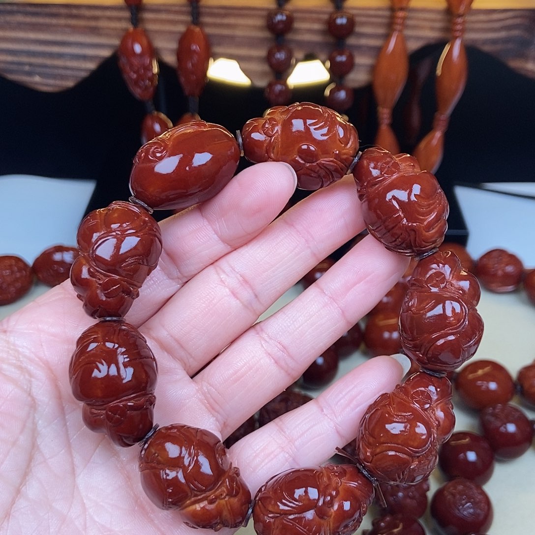 橄榄核吊坠海派财神