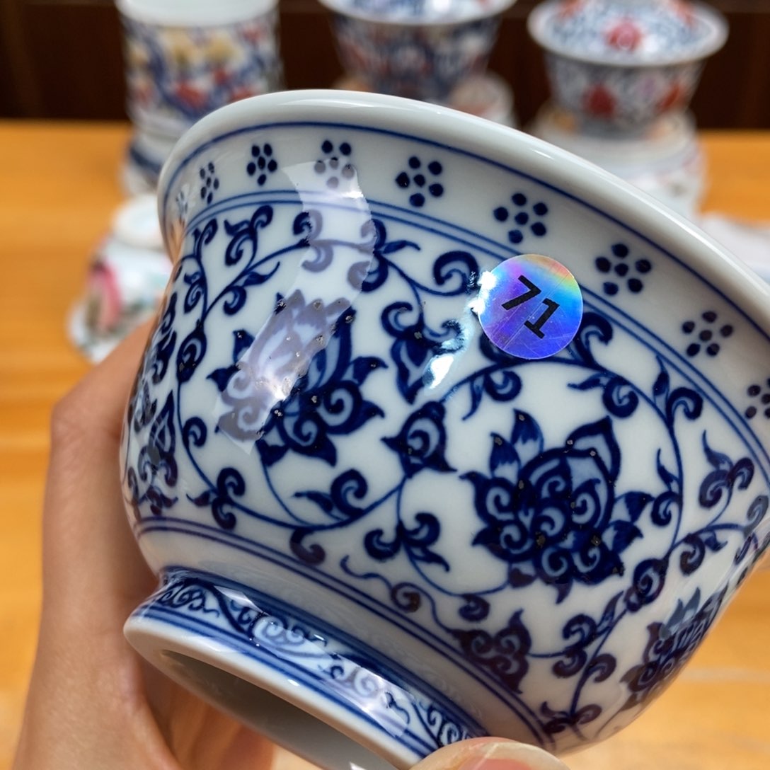 景德镇手绘现代茶具非古董