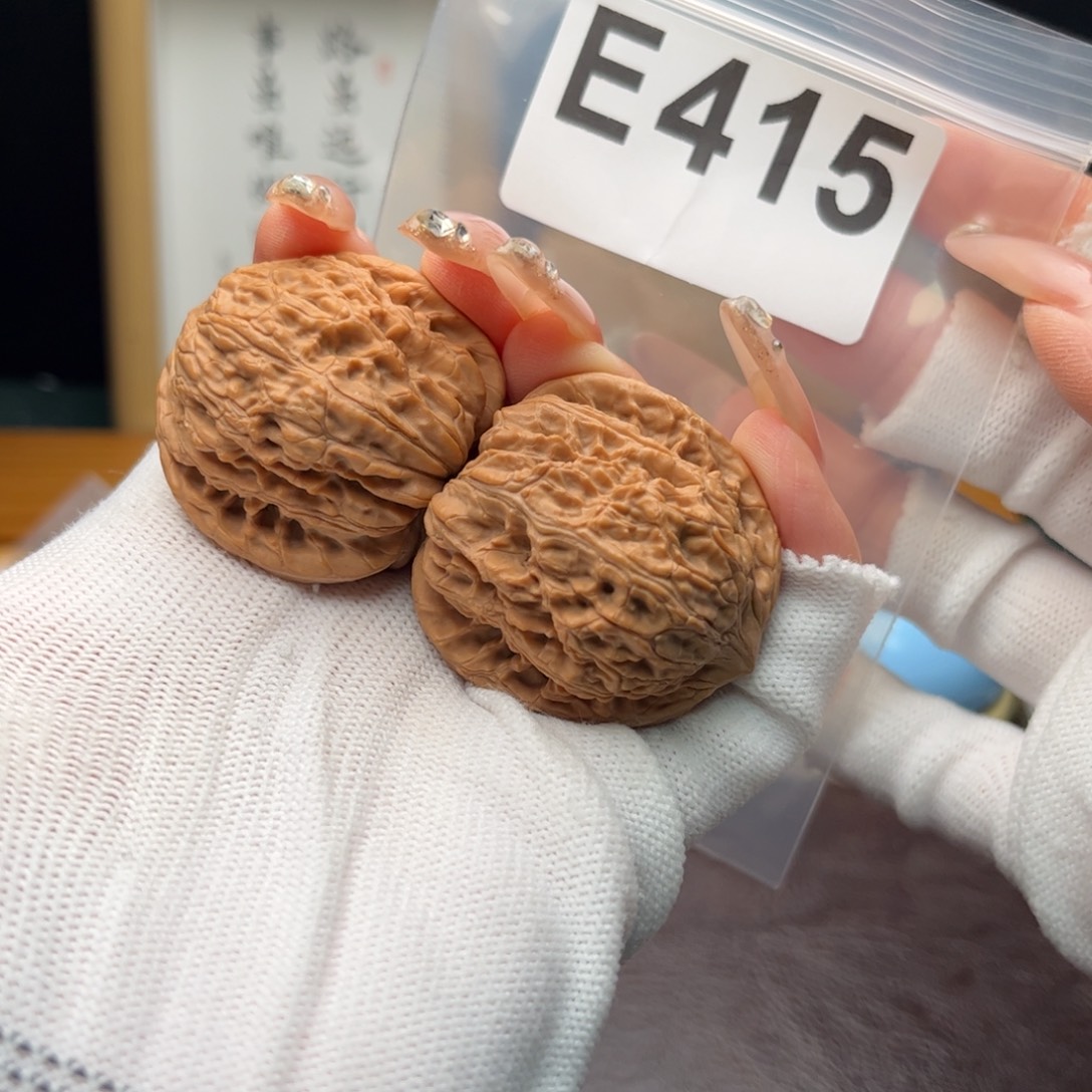 文玩核桃把件38绣球e415